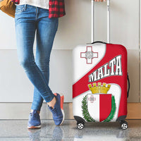 Malta Luggage Cover with Coat of Arms and Island Map Design - Wonder Print Shop