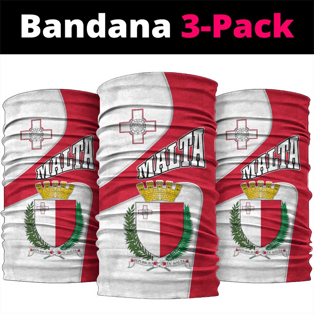 Malta Neck Gaiter with Coat of Arms and Island Map Design TS04