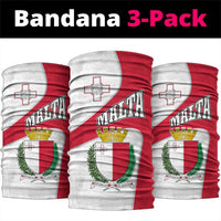 Malta Neck Gaiter with Coat of Arms and Island Map Design TS04
