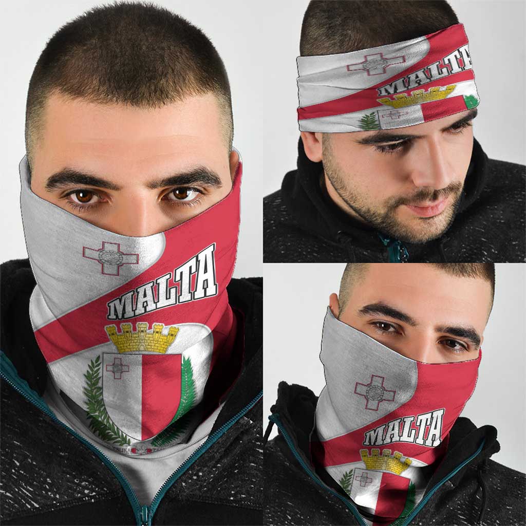 Malta Neck Gaiter with Coat of Arms and Island Map Design TS04