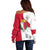 Malta Off Shoulder Sweater with Coat of Arms and Island Map Design - Wonder Print Shop