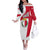 Malta Off The Shoulder Long Sleeve Dress with Coat of Arms and Island Map Design - Wonder Print Shop