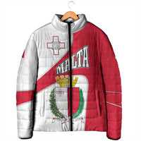 Malta Padded Jacket with Coat of Arms and Island Map Design - Wonder Print Shop