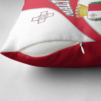Malta Pillow Cover with Coat of Arms and Island Map Design - Wonder Print Shop