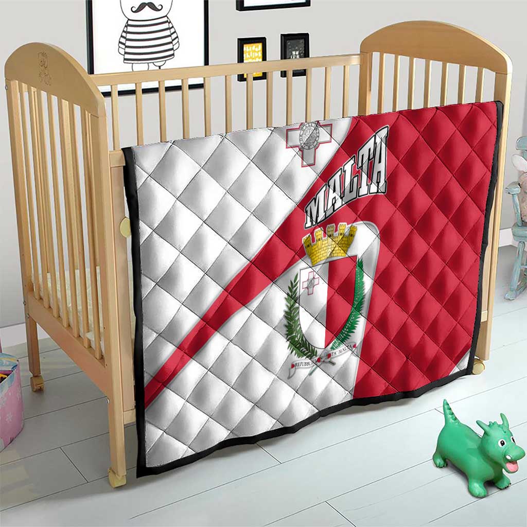 Malta Quilt with Coat of Arms and Island Map Design - Wonder Print Shop