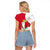 Malta Raglan Cropped T Shirt with Coat of Arms and Island Map Design - Wonder Print Shop