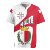 Malta Rugby Jersey with Coat of Arms and Island Map Design - Wonder Print Shop