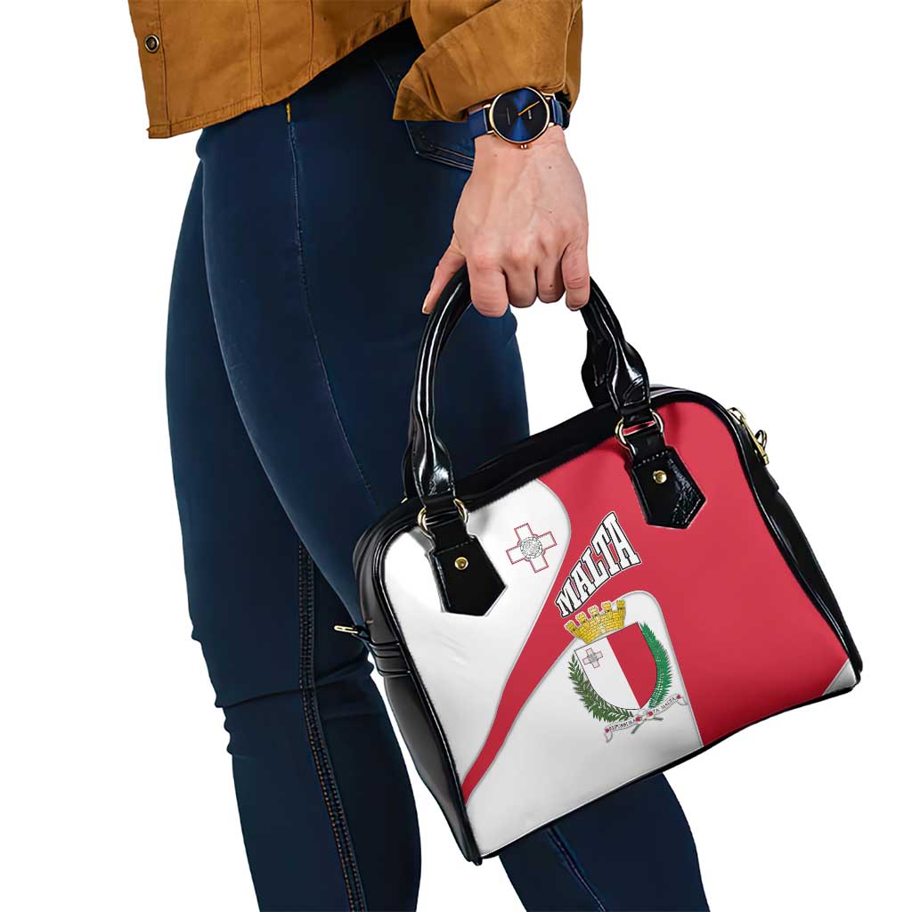 Malta Shoulder Handbag with Coat of Arms and Island Map Design - Wonder Print Shop