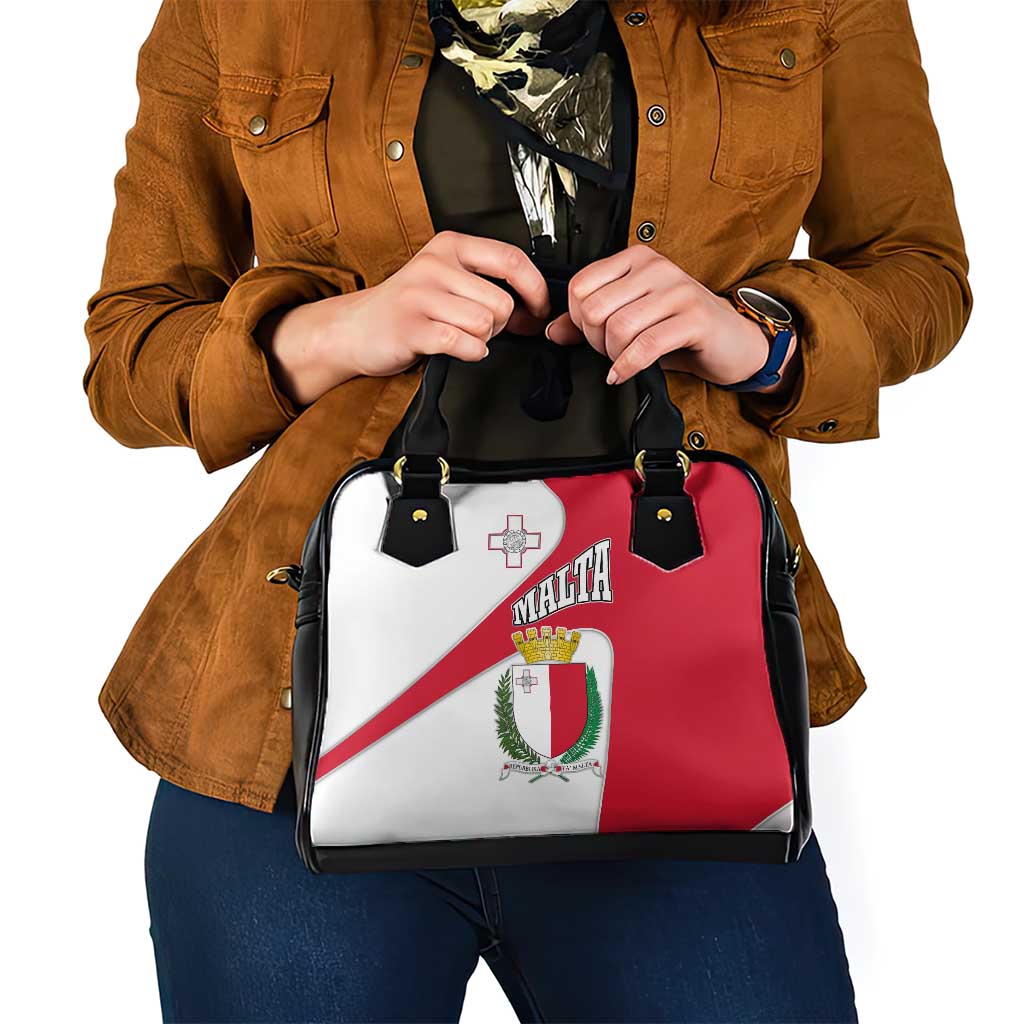 Malta Shoulder Handbag with Coat of Arms and Island Map Design - Wonder Print Shop