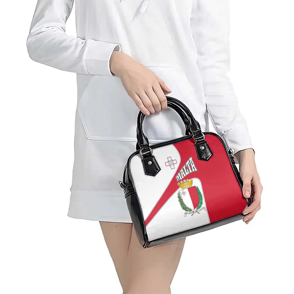 Malta Shoulder Handbag with Coat of Arms and Island Map Design - Wonder Print Shop