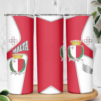 Malta Skinny Tumbler with Coat of Arms and Island Map Design - Wonder Print Shop