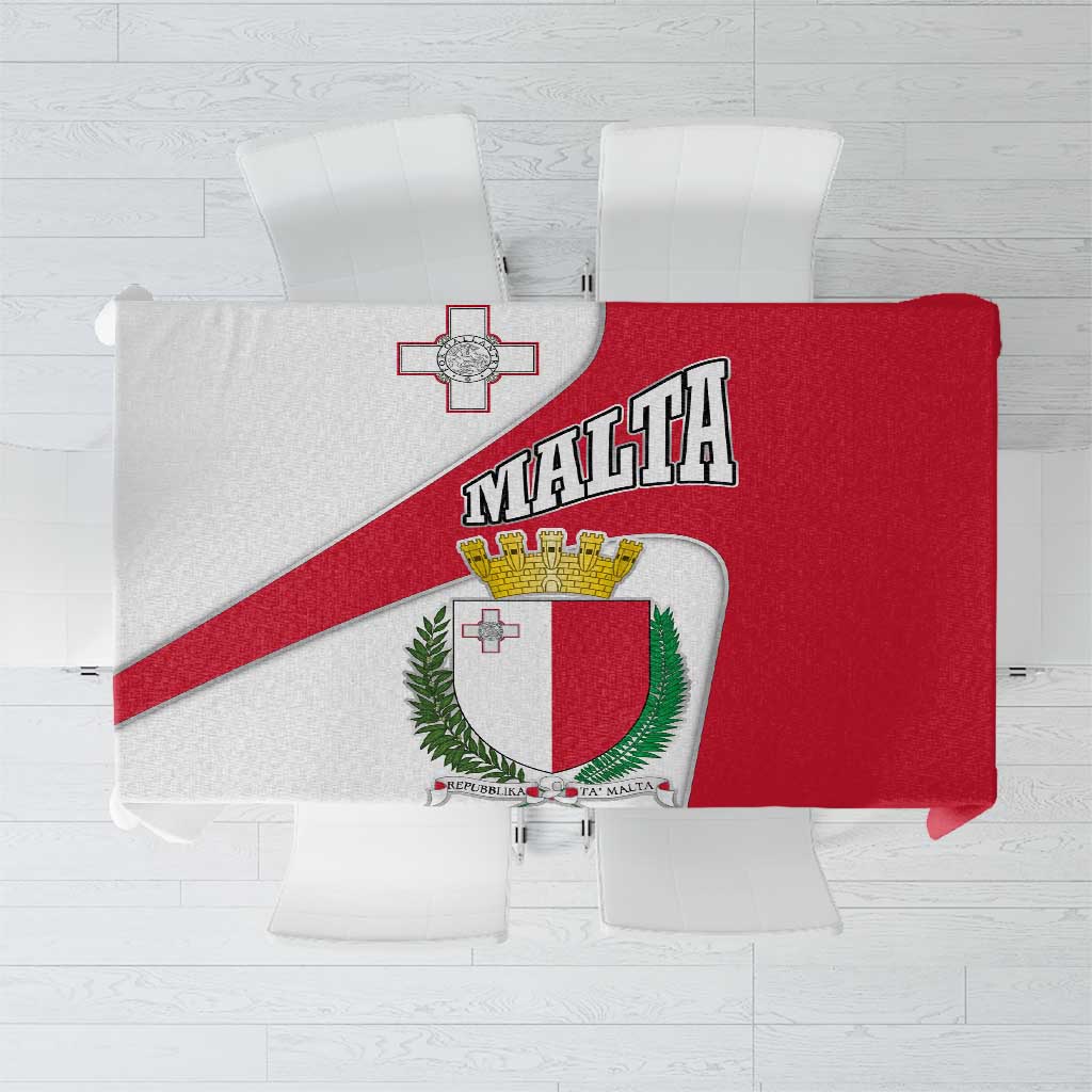 Malta Tablecloth with Coat of Arms and Island Map Design - Wonder Print Shop