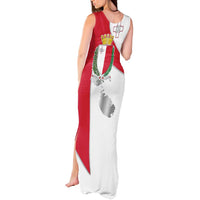 Malta Tank Maxi Dress with Coat of Arms and Island Map Design - Wonder Print Shop
