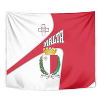 Malta Tapestry with Coat of Arms and Island Map Design - Wonder Print Shop