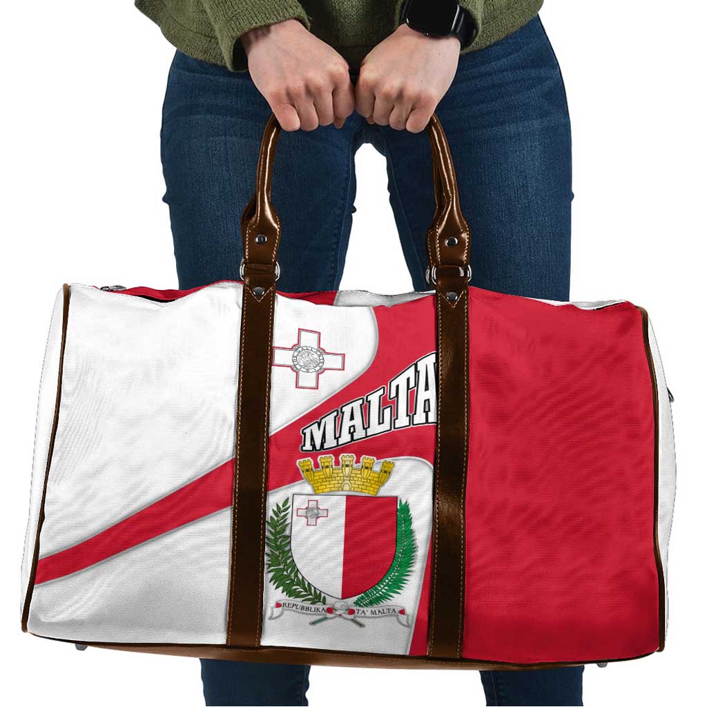 Malta Travel Bag with Coat of Arms and Island Map Design - Wonder Print Shop