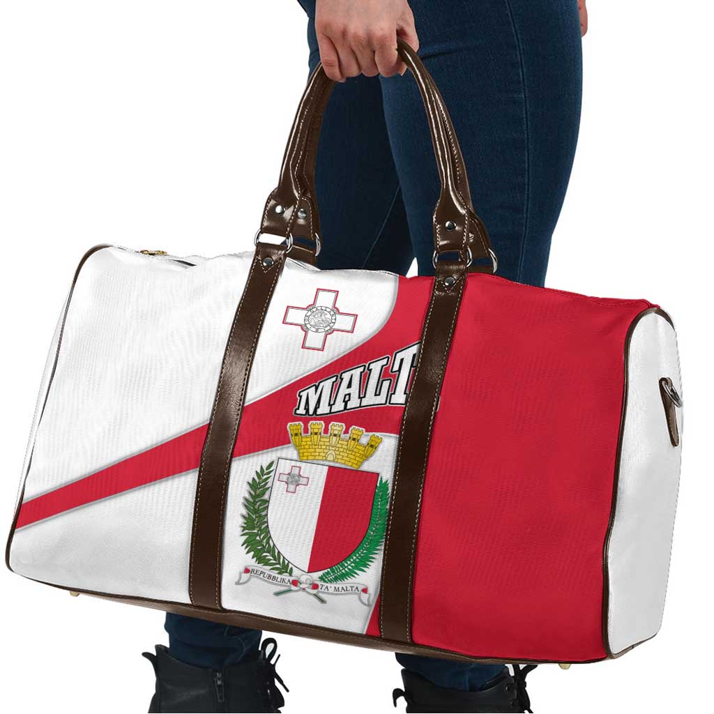Malta Travel Bag with Coat of Arms and Island Map Design - Wonder Print Shop
