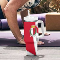 Malta Tumbler With Handle with Coat of Arms and Island Map Design - Wonder Print Shop