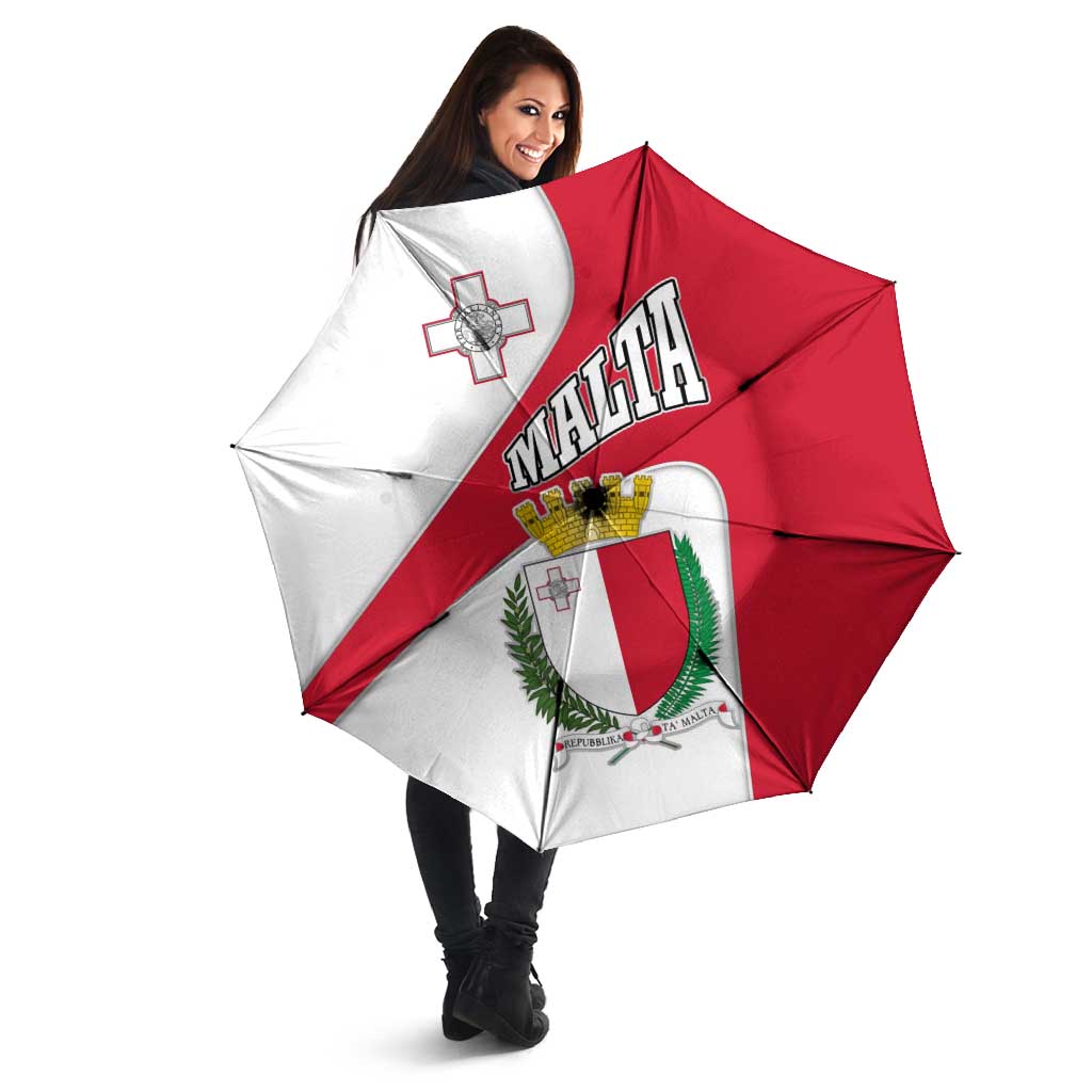 Malta Umbrella with Coat of Arms and Island Map Design - Wonder Print Shop