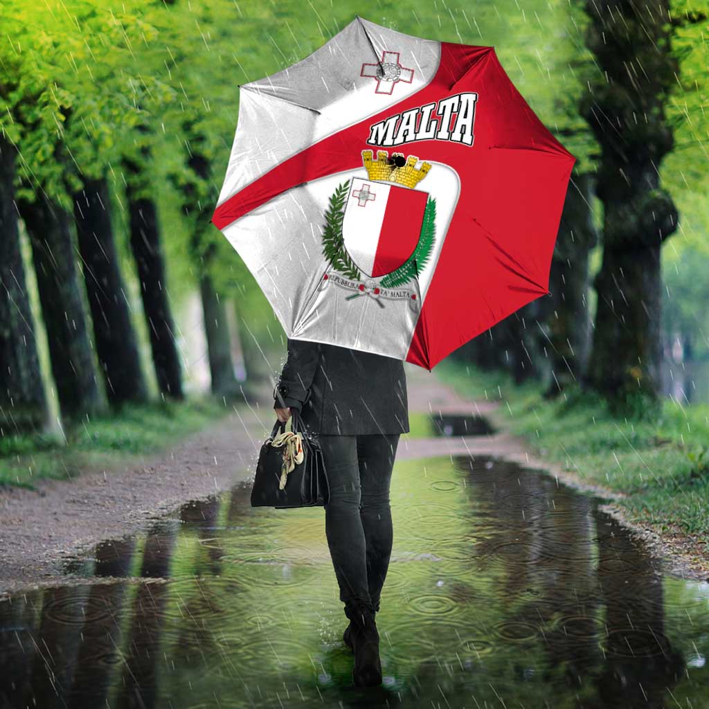 Malta Umbrella with Coat of Arms and Island Map Design - Wonder Print Shop