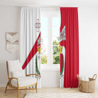 Malta Window Curtain with Coat of Arms and Island Map Design - Wonder Print Shop