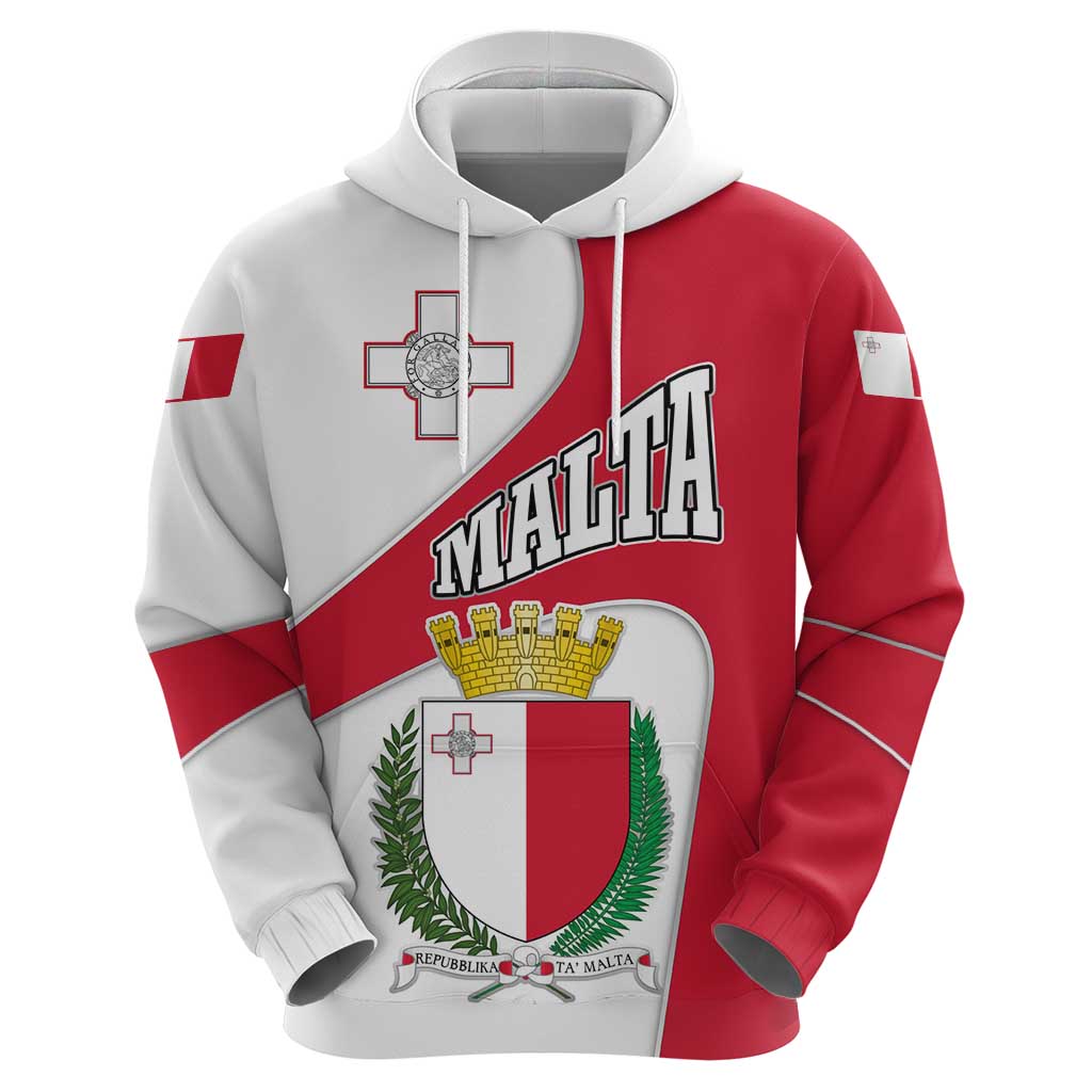 Malta Zip Hoodie with Coat of Arms and Island Map Design - Wonder Print Shop