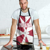 Malta Apron with Red White Crossburst Design - Wonder Print Shop