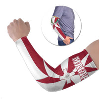 Malta Arm Sleeves with Red White Crossburst Design - Wonder Print Shop