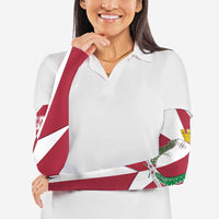 Malta Arm Sleeves with Red White Crossburst Design - Wonder Print Shop