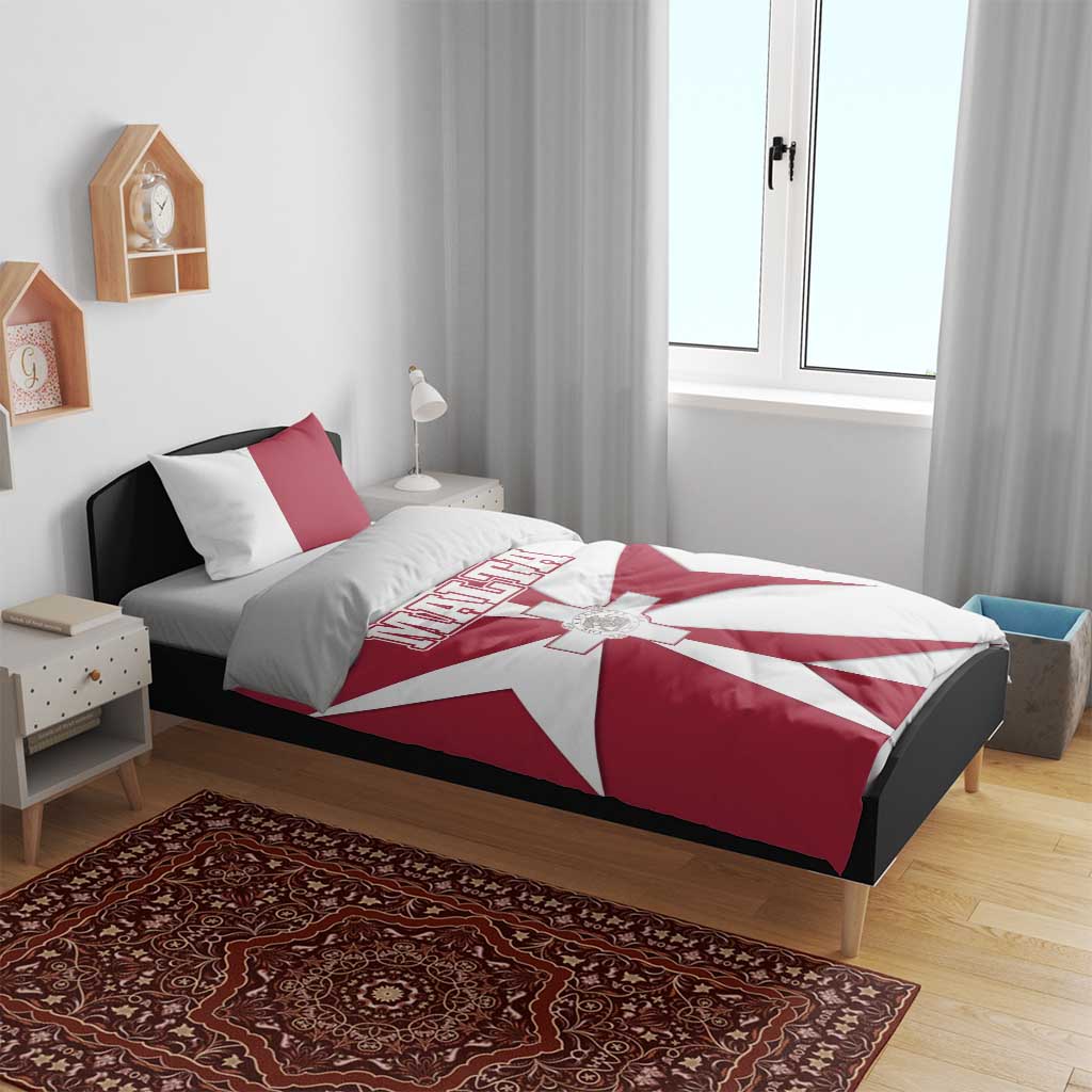 Malta Bedding Set with Red White Crossburst Design - Wonder Print Shop