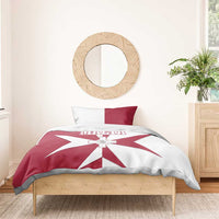 Malta Bedding Set with Red White Crossburst Design - Wonder Print Shop