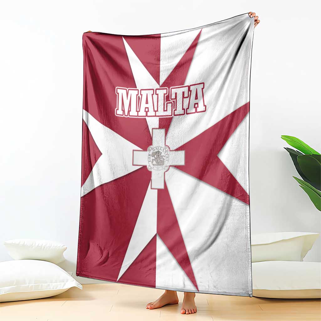Malta Blanket with Red White Crossburst Design - Wonder Print Shop