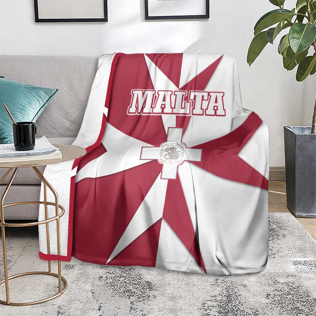 Malta Blanket with Red White Crossburst Design - Wonder Print Shop