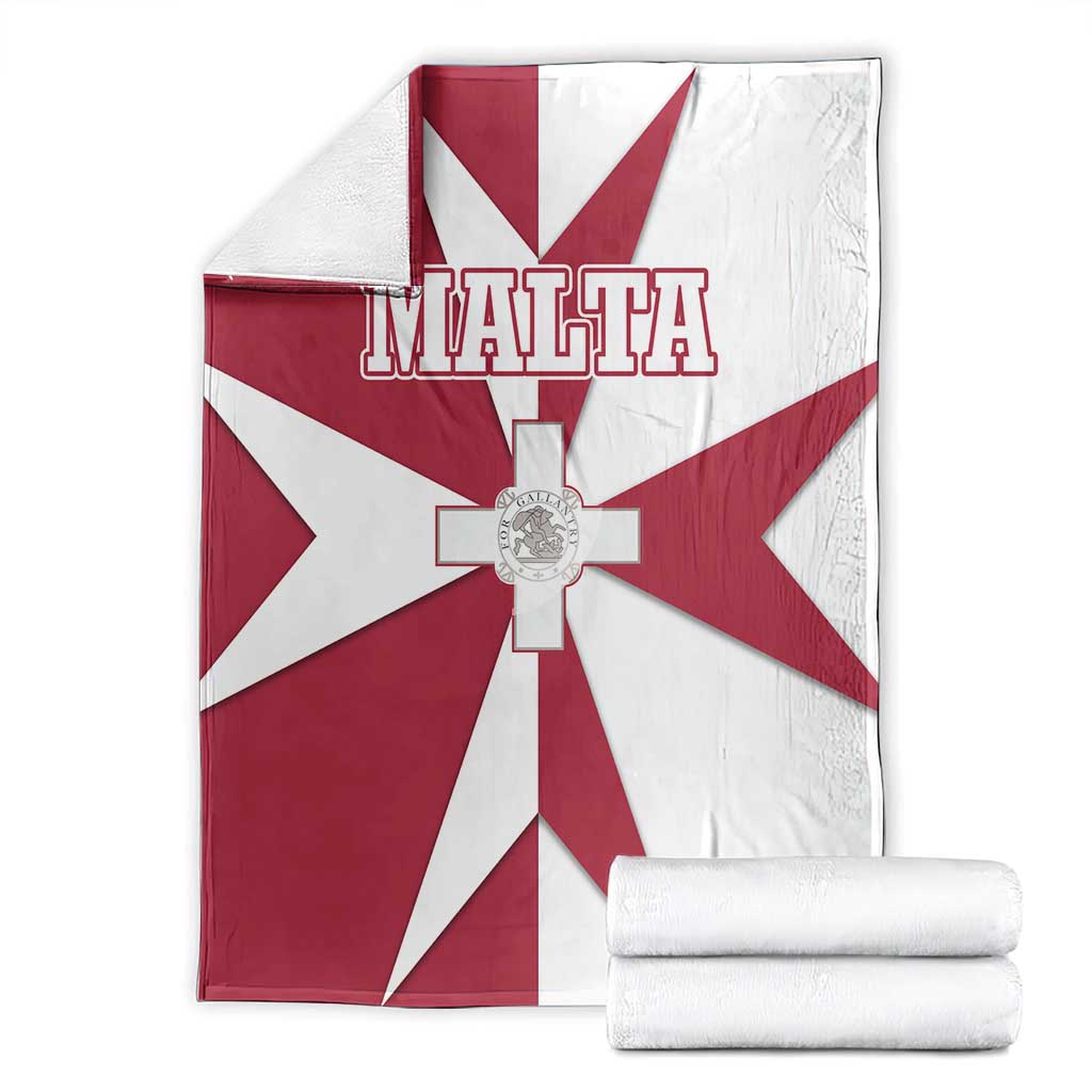 Malta Blanket with Red White Crossburst Design - Wonder Print Shop