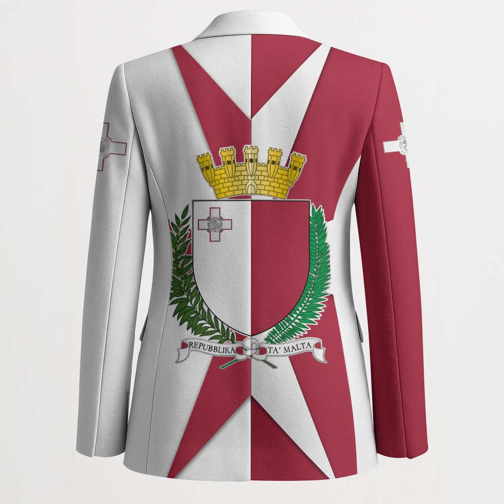 Malta Blazer with Red White Crossburst Design - Wonder Print Shop