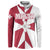 Malta Button Sweatshirt with Red White Crossburst Design - Wonder Print Shop