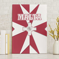 Malta Canvas Wall Art with Red White Crossburst Design - Wonder Print Shop