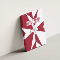 Malta Canvas Wall Art with Red White Crossburst Design - Wonder Print Shop