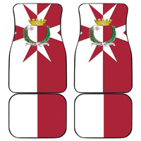Malta Car Mats with Red White Crossburst Design - Wonder Print Shop