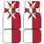 Malta Car Mats with Red White Crossburst Design - Wonder Print Shop