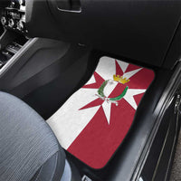 Malta Car Mats with Red White Crossburst Design - Wonder Print Shop