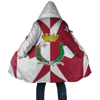 Malta Cloak with Red White Crossburst Design - Wonder Print Shop