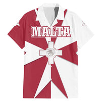 Malta Family Matching Mermaid Dress and Hawaiian Shirt with Red White Crossburst Design - Wonder Print Shop