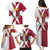 Malta Family Matching Puletasi and Hawaiian Shirt with Red White Crossburst Design - Wonder Print Shop