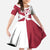 Malta Family Matching Summer Maxi Dress and Hawaiian Shirt with Red White Crossburst Design - Wonder Print Shop