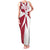 Malta Family Matching Tank Maxi Dress and Hawaiian Shirt with Red White Crossburst Design - Wonder Print Shop