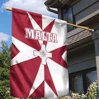Malta Garden Flag with Red White Crossburst Design - Wonder Print Shop