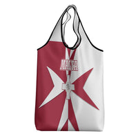 Malta Grocery Bag with Red White Crossburst Design - Wonder Print Shop