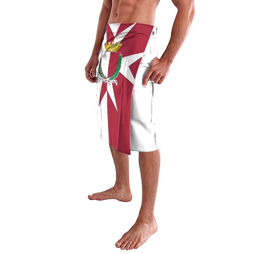 Malta Lavalava with Red White Crossburst Design - Wonder Print Shop