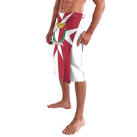 Malta Lavalava with Red White Crossburst Design - Wonder Print Shop