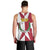 Malta Men Tank Top with Red White Crossburst Design - Wonder Print Shop